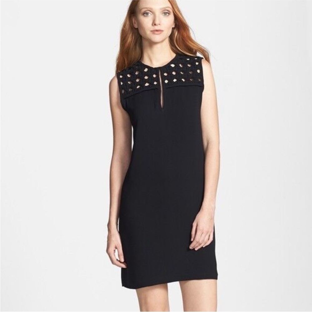 Diane Von Furstenberg Hope Black Sleeveless Dress sz 8